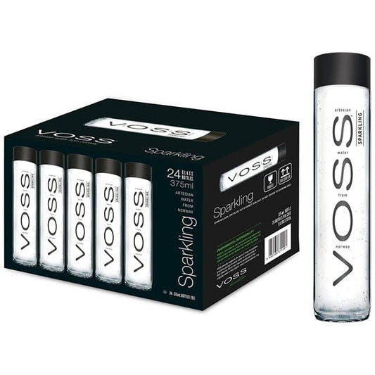 Voss Sparkling Water 375ml X 24 Box Glass Bottle