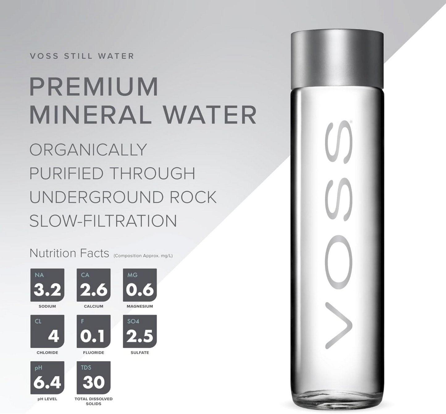 Voss Still Water 375ml X 24 Box Glass bottle